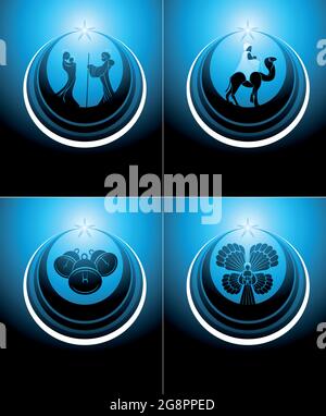 Scena di Natività Illustrazione Vettoriale