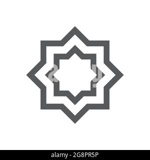 Simbolo astratto musulmano, illustrazione del vettore islamico Illustrazione Vettoriale