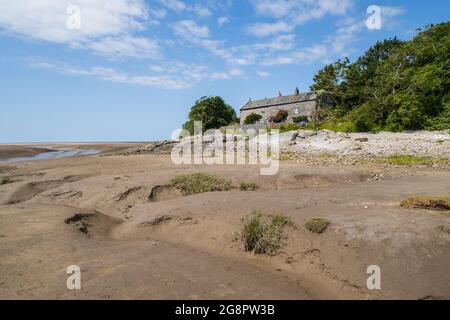 16.07.21 Silverdale, Lancashire, UK un cottage sul sentiero costiero Lancashire vicino Silverdale Foto Stock