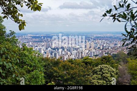 Vista panoramica di Belo Horizonte, Minas Gerais, Brasile Foto Stock