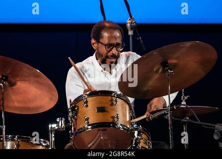 Napoli, Italia. 21 luglio 2021. John John Patitucci Triowith Brian Blade e Chris Potter. (Foto di Giovanni Esposito/Pacific Press/Sipa USA) Credit: Sipa USA/Alamy Live News Foto Stock