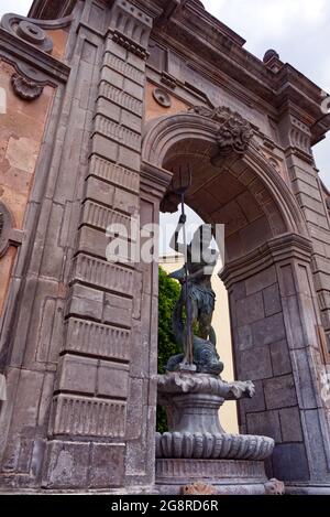 Querétaro - Fontana di Nettuno di Convento de Santa Clara Foto Stock