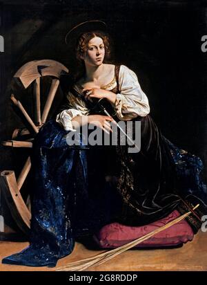 Caravaggio. Santa Caterina d'Alessandria di Michelangelo Merisi da Caravaggio (1571-1610), olio su tela, c. 1598 Foto Stock