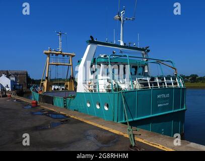 BELFAST REGISTRATO PESCA TRAWLER B449 MYTILUS ORMEGGIATO A KIRKCUDBRIGHT (2021 FOTOGRAFIA) Foto Stock