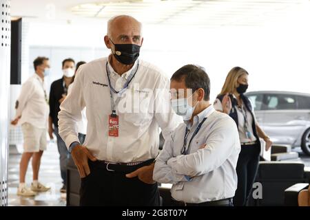 Stellantis Motorsport Vice presidente Jean Marc Finot con il presidente dell'ACO Pierre Fillon, ritratto Peugeot 9X8 conferenza stampa durante la 6 ore di Monza, 3° round del Campionato Mondiale FIA Endurance 2021, FIA WEC, sull'Autodromo Nazionale di Monza, dal 16 al 18 luglio 2021 a Monza, Italia - Foto Francois Flamand / DPPI Foto Stock