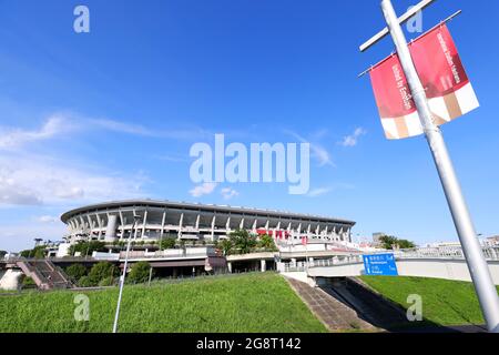 Kanagawa, Giappone. 22 luglio 2021. Stadio Internazionale Yokohama Calcio/Calcio : il primo gruppo D per uomini durante i Giochi Olimpici di Tokyo 2020 allo Stadio Internazionale Yokohama di Kanagawa, Giappone . Credit: Naoki Nishimura/AFLO SPORT/Alamy Live News Foto Stock