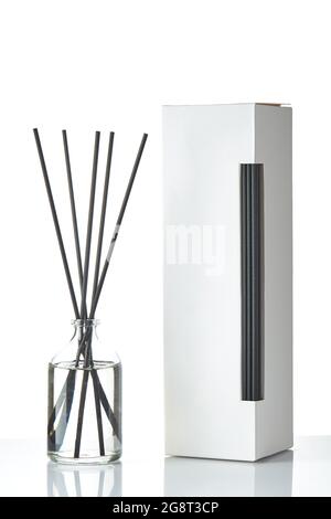 Diffusore a Reed vuoto Aroma Stick fragranza profumata profumata confezione in scatola di carta profumata Foto Stock