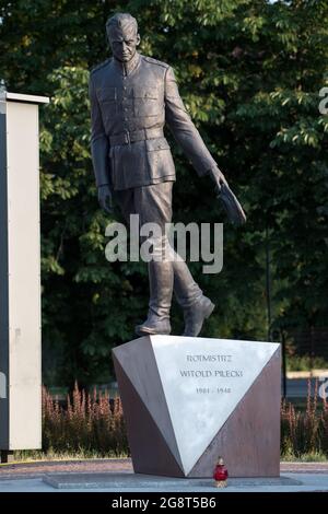 Monumento di Witold Pilecki nel Museo della seconda guerra mondiale a Danzica, Polonia. 29 Giugno 2021 © Wojciech Strozyk / Alamy Stock Photo Foto Stock