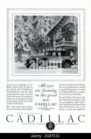 Annuncio Cadillac 1927 Foto Stock