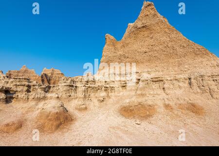 Buttes e Canyons si trovano in tutto il Badlands National Park Foto Stock