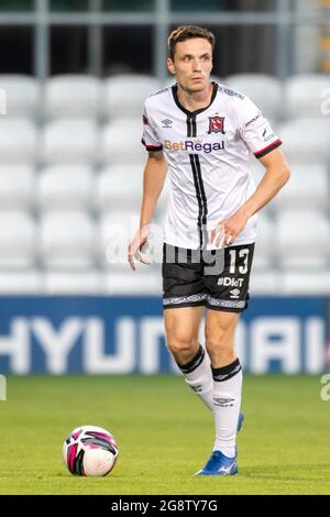 Dublino, Irlanda. 22 luglio 2021. Ravis Jurkovskis di Dundalk durante il secondo turno di qualificazione della UEFA Europa Conference League, 1° incontro di tappa tra il Dundalk FC e il FC Levadia Tallinn allo stadio Tallaght di Dublino, Irlanda, il 22 luglio 2021 (Foto di Andrew SURMA/SIPA USA). Credit: Sipa USA/Alamy Live News Foto Stock