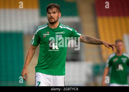 Dublino, Irlanda. 22 luglio 2021. Frank Livak di Levadia durante il secondo turno di qualificazione della UEFA Europa Conference League, 1° incontro di tappa tra il Dundalk FC e il FC Levadia Tallinn allo stadio Tallaght di Dublino, Irlanda, il 22 luglio 2021 (Foto di Andrew SURMA/SIPA USA). Credit: Sipa USA/Alamy Live News Foto Stock