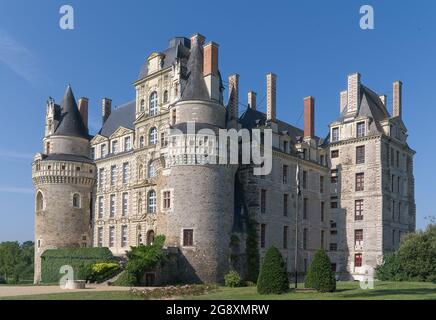 Château de Brissac a Brissac-Quincé, Valle della Loira, Francia Foto Stock