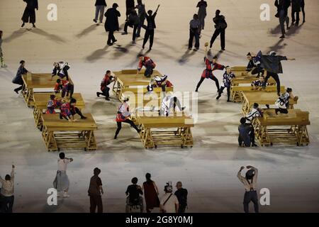 Tokyo-Giappone 23 luglio 2021, apertura dei Giochi Olimpici di Tokyo 2020 Foto Stock