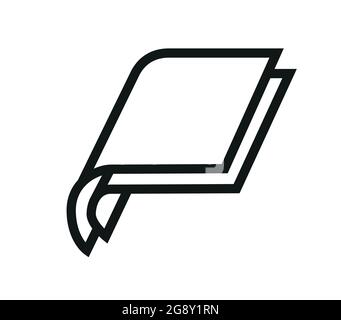 Due strati di carta con un rotolo in alto Illustrazione Vettoriale