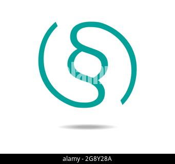 Segno di paragrafo verde in un cerchio. Logo Justice Illustrazione Vettoriale