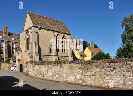 Prior Crauden's Chapel (costruita nel 1321 vicino alla Cattedrale di Ely e utilizzata dalla King's School), Ely, Cambridgeshire, Inghilterra, Regno Unito Foto Stock