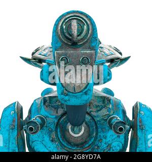 cyber watchman cane in ritratto id, illustrazione 3d Foto Stock