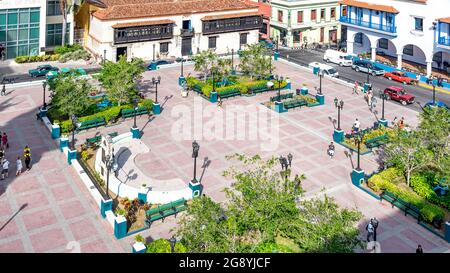 Parque Cespedes, Santiago de Cuba, Cuba Foto Stock