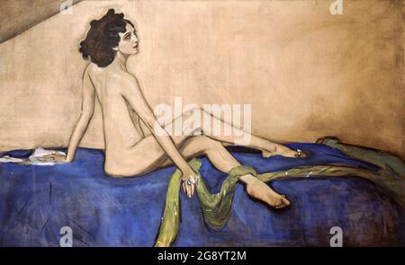 Valentin Serov. Ritratto di Ida Rubenstein di Valentin Alexandrovich Serov (1865-1911), olio su tela, 1910 Foto Stock