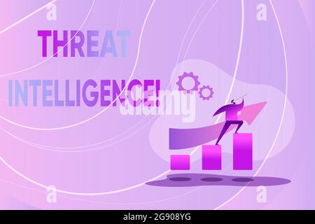 Ispirazione che mostra segno Threat Intelligence. L'approccio aziendale ha analizzato e perfezionato le informazioni sui potenziali attacchi visualizzazione di immagini colorate Foto Stock