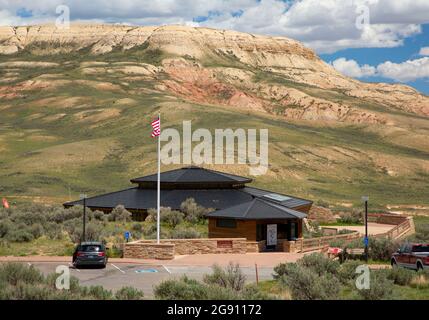 Centro visitatori, monumento nazionale Fossil Butte, Wyoming Foto Stock