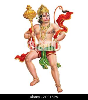 Rama vakta Signore indiano Hanuman Foto Stock