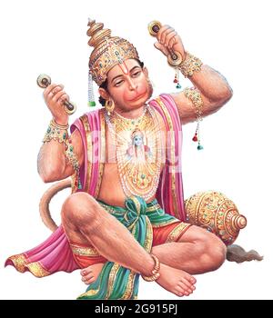 Rama vakta Signore indiano Hanuman Foto Stock