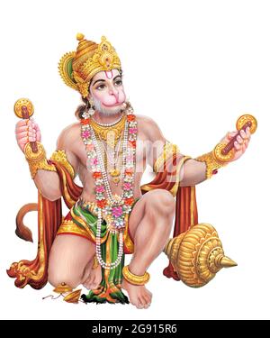 Rama vakta Signore indiano Hanuman Foto Stock