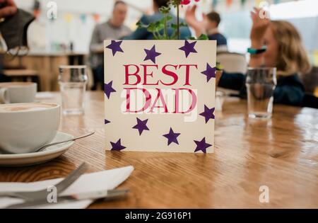 la migliore carta del papà per il giorno dei padri o la celebrazione del compleanno dei padri Foto Stock