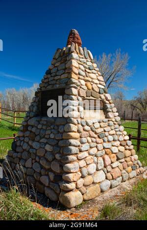 John Portugee Phillips Monument, Johnson County, Wyoming Foto Stock