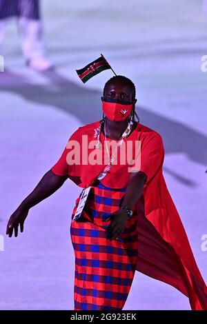 Tokyo, Giappone. 23 luglio 2021. Cerimonia di apertura. Stadio Olimpico. 10-1 Kasumigaokamachi. Shinjuku-ku. Tokyo. Credit Garry Bowden/Sport in Pictures/Alamy Live News Credit: Sport in Pictures/Alamy Live News Foto Stock