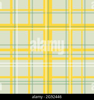 Motivo senza cuciture con motivo scozzese lumberjack ornamento. Caldo giallo arancio beige marrone gingham stampa di bufalo. Per decorazione in carta da imballaggio con disegno del Ringraziamento. Astratto sfondo geometrico tradizionale Foto Stock