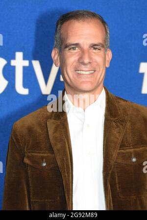 West Hollywood, California, USA 15 luglio 2021 LA Mayor Eric Garcetti partecipa al "Ted lasso" Season Two Premiere Event di Apple al Rooftop del Pacific Design Center il 15 luglio 2021 a West Hollywood, California, USA. Foto di Barry King/Alamy Stock foto Foto Stock