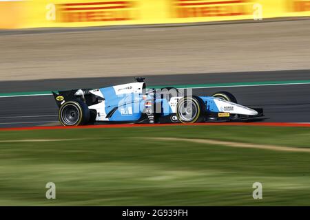 12 Zendeli Lisim (ger), MP Motorsport, Dallara F2, in azione durante il 4° round del Campionato FIA Formula 2 2021 dal 16 al 18 luglio 2021 sul circuito di Silverstone, a Silverstone, Regno Unito - Foto Xavi Bonilla/DPPI Foto Stock