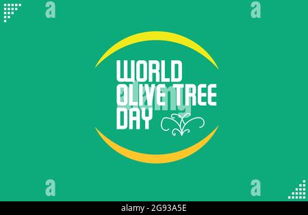 Modello vettore World Olive Tree Day Illustrazione Vettoriale