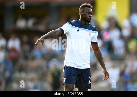 Auronzo di Cadore, Italia. 23 luglio 2021. Felipe Caicedo della SS Lazio gesti durante la partita di calcio pre-stagione amichevole tra SS Lazio e US Triestina. SS Lazion ha vinto 5-2 su US Trientina. Credit: Nicolò campo/Alamy Live News Foto Stock