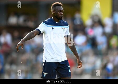 Auronzo di Cadore, Italia. 23 luglio 2021. Felipe Caicedo della SS Lazio gesti durante la partita di calcio pre-stagione amichevole tra SS Lazio e US Triestina. SS Lazion ha vinto 5-2 su US Trientina. Credit: Nicolò campo/Alamy Live News Foto Stock