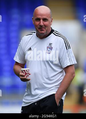 Paul Cook, direttore della città di Ipswich, prima della partita amichevole pre-stagione a Portman Road, Ipswich. Data immagine: Sabato 24 luglio 2021. Foto Stock