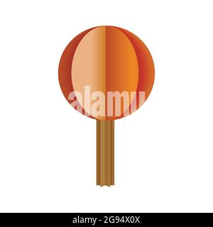 albero vettoriale di carta su sfondo bianco Illustrazione Vettoriale