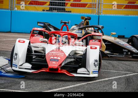 06 Eriksson Joel (swe), Dragon / Penske Autosport, Penske EV-5, azione durante l'ePrix di Londra 2021, settima riunione del Campionato del mondo di Formula e 2020-21, sull'Excel Londra dal 24 al 25 luglio, a Londra, Regno Unito - Foto Xavi Bonilla / DPPI Foto Stock