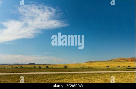 Wyoming nord-est visto dall'Interstate 90 Foto Stock