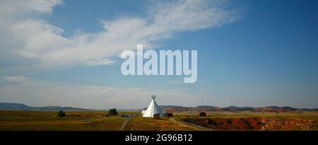 Vore Buffalo Jump, Wyoming, vicino all'Interstate 90 Foto Stock