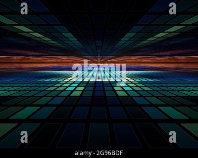 Tecnologia semplice o background aziendale con effetto prospettiva Foto Stock