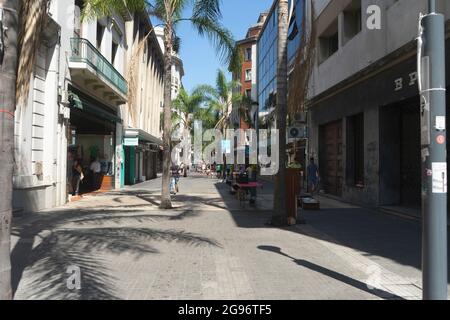 Peatonal Sarandí è la principale strada pedonale di Ciudad Vieja a Montevideo, Uruguay Foto Stock