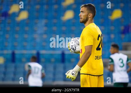 ARNHEM, PAESI BASSI - LUGLIO 24: Jari De Busser di Lommel SK durante il pre-season friendly match tra Vitesse e Lommel SK a Gelredome il 24 luglio 2021 ad Arnhem, Paesi Bassi (Foto di René Nijhuis/Orange Pictures) Foto Stock