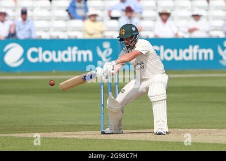 Steven Mullaney di Nottinghamshire ha colpito 4 corse durante Essex CCC vs Nottinghamshire CCC, LV Insurance County Championship Group 1 Cricket al Cloudf Foto Stock