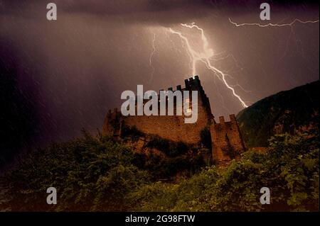 Italia Trentino Tenno il Castello Foto Stock