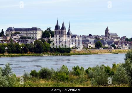 Francia, Blois sul fiume Loira Foto Stock