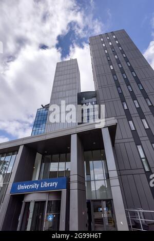 La Biblioteca Universitaria della Glasgow University, Scozia. Foto Stock